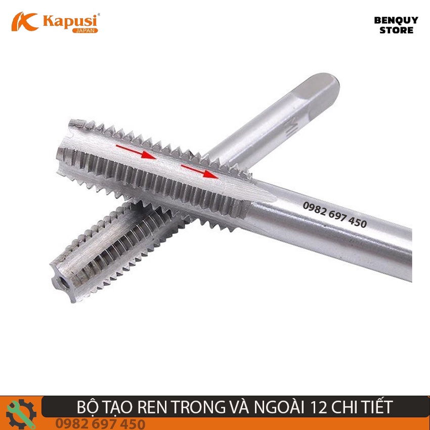 BỘ TARO TẠO REN ĐAI ỐC _ BỘ TA RÔ REN RĂNG TRONG VÀ NGOÀI 12 CHI TIẾT HÀNG CHẤT LƯỢNG CAO. BẢO HÀNH 6 THÁNG.