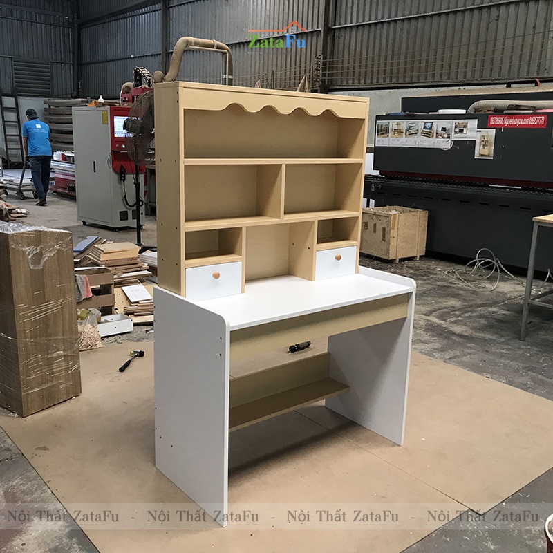 Bạn Học Cho Bé Trai Bé Gái Có Kệ Sách Ván MDF dày 17mm BLV-22 ZataFu