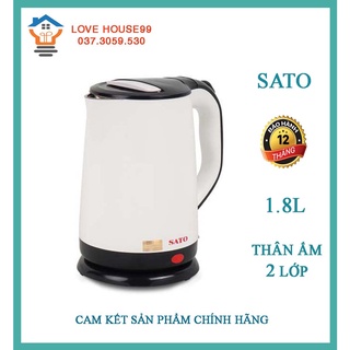Ấm siêu tốc sato 17st71 1.8l vỏ nhựa cao cấp cách nhiệt bảo hành 12 tháng