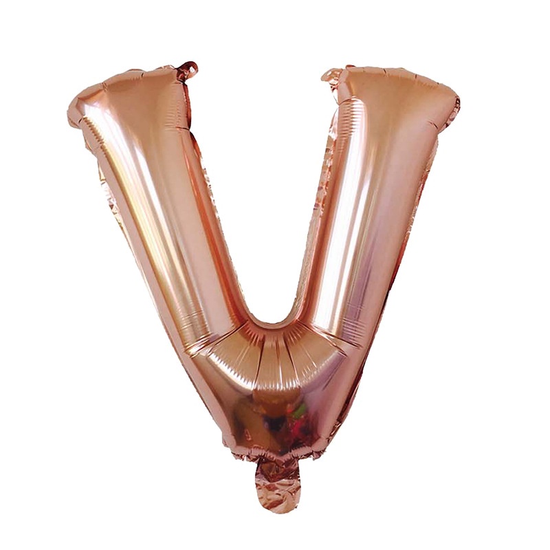 Bong Bóng Lá Nhôm Hình Chữ Cái Màu Vàng Hồng 16 inch A-Z Trang Trí Tiệc Sinh Nhật/ Kỷ Niệm