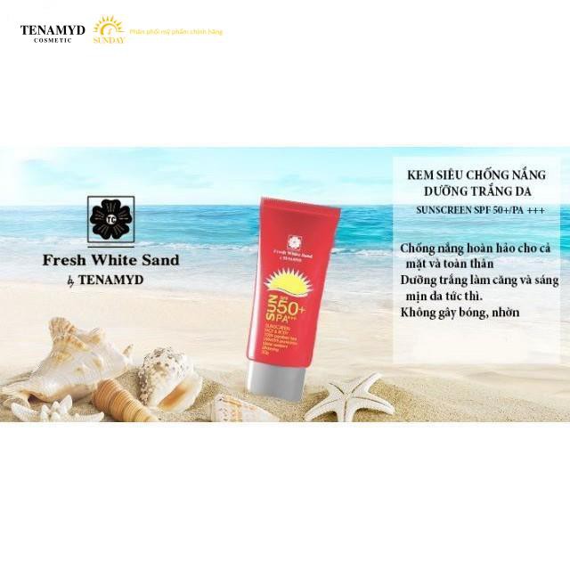 Kem siêu chống nắng, dưỡng trắng da SPF 50+/PA+++ - Tenamyd- SUNSCREEN SPF 50+/ PA+++