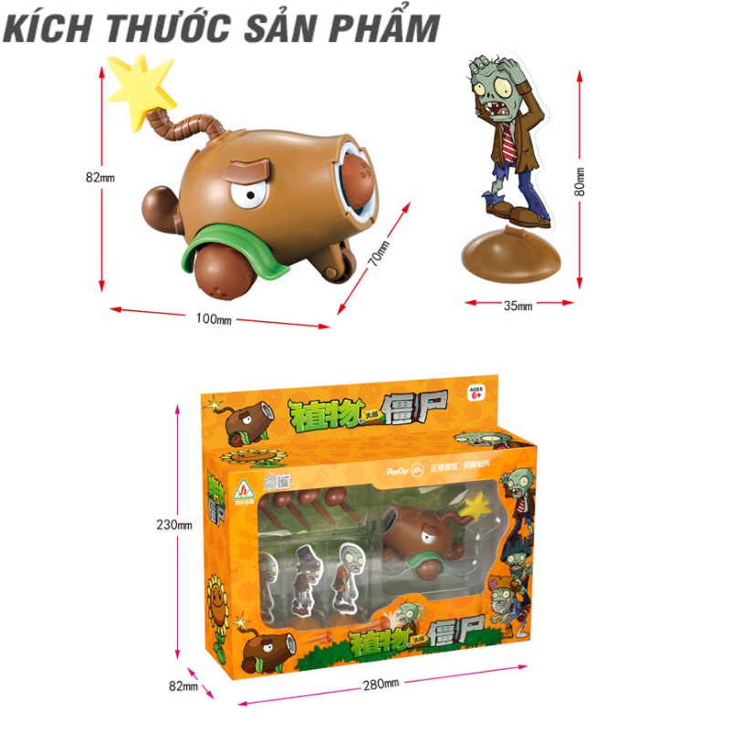 Đồ chơi Plants vs Zombies mô hình xe Coconut cannon đồ chơi trẻ em