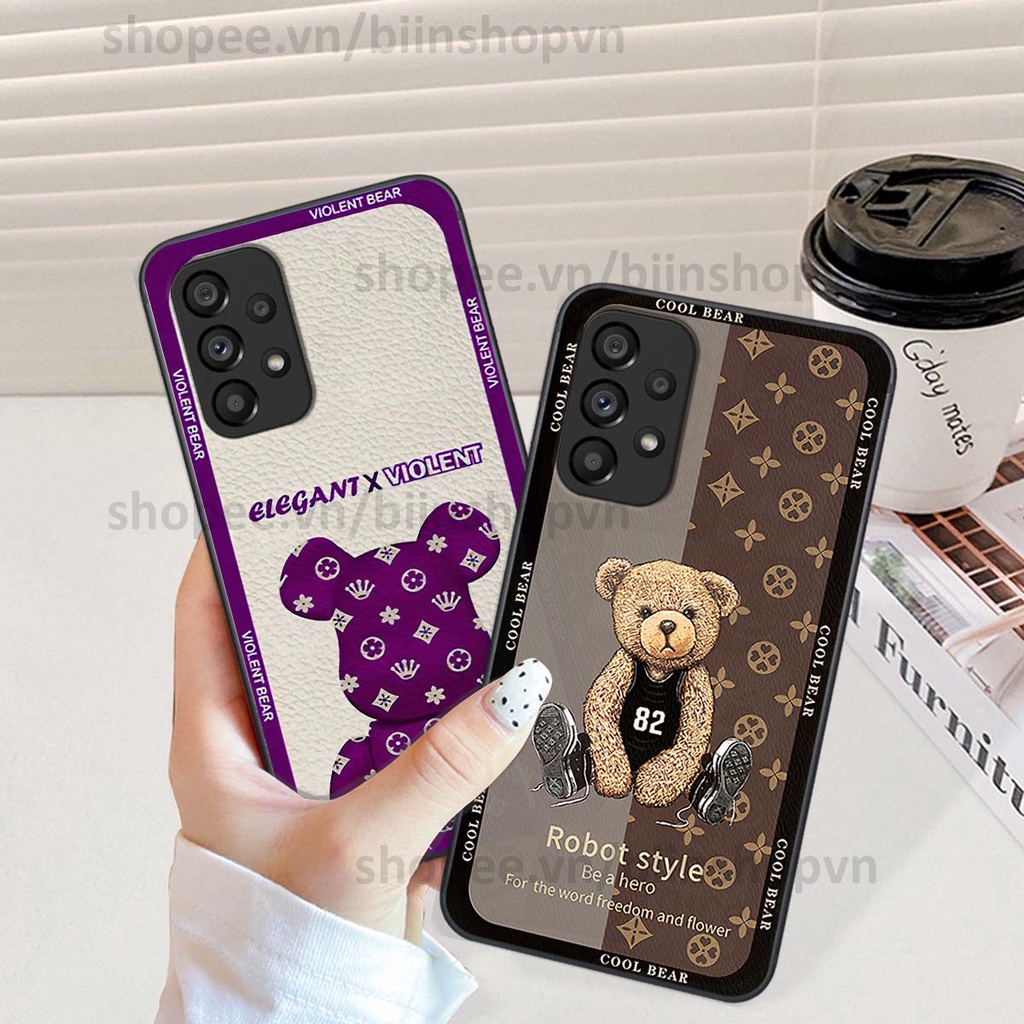Ốp Samsung A13 / A23 / A53 hình gấu bear brick đẹp độc lạ, thời trang, cá tính