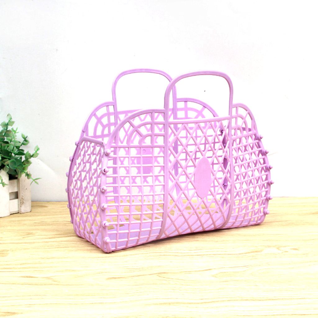 Giỏ đựng đồ bằng nhựa PC dạng lưới nhiều màu có thể gấp gọn tiện dụng cho nhà tắm