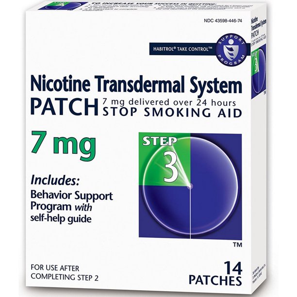 [HÀNG MỸ - DATE 6/2023] Habitrol Nicotine Transdermal System 7mg Stop Smoking Aid 14 MIẾNG ( GIỐNG NICORETTE )