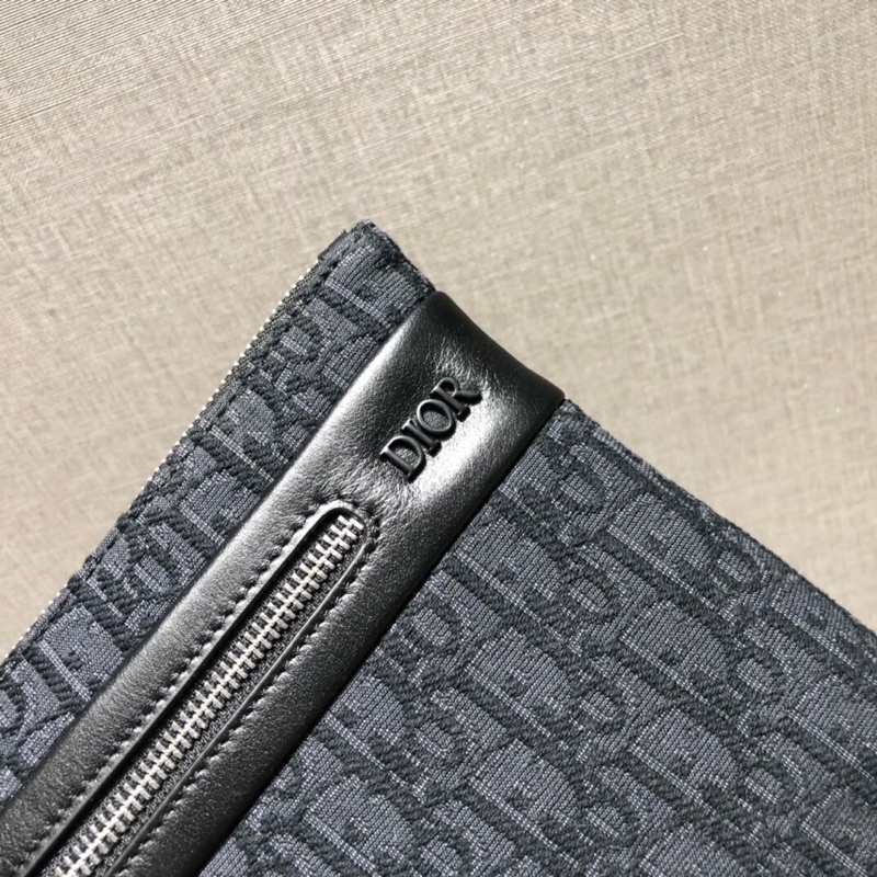 Túi clutch vải nylon có chữ D trang trí nhãn dán da nhãn hiệu laze dior CD