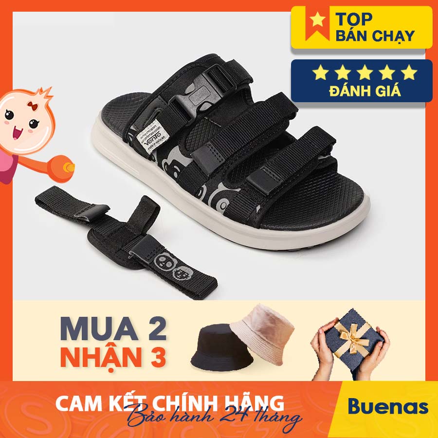 GIÀY SANDAL VENTO CHÍNH HÃNG NB80-ĐEN [ẢNH THẬT - Full size 35-44]  [GIÀY SANDAL NAM NỮ]