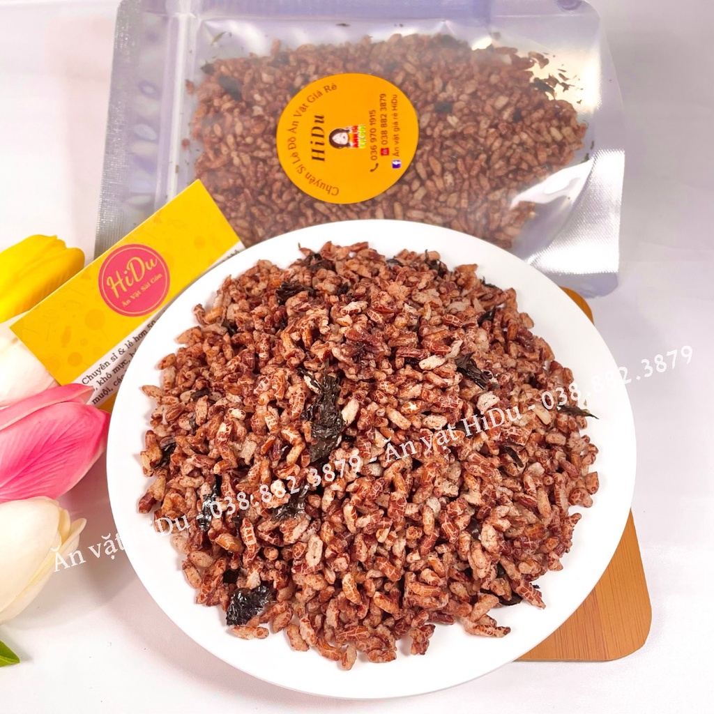 Gạo lứt sấy rong biển HiDu 100gr ăn liền giảm cân