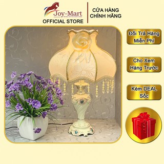 Đèn để bàn ♥️joymart♥️ đèn bàn tân cổ điển thân sứ trang trí phòng ngủ tinh tế quý phái mb8018