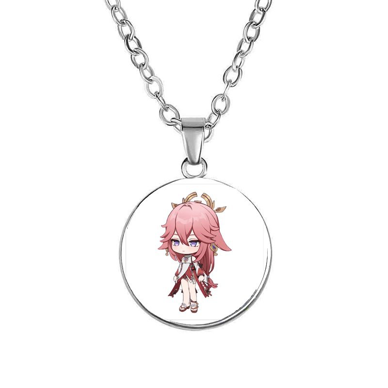Vòng cổ in hình nhân vật YAE MIKO game GENSHIN IMPACT anime chibi phụ kiện xinh xắn độc đáo