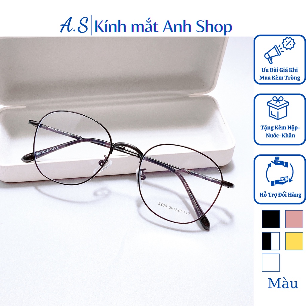 Kính bầu to thời trang chất liệu kim loại thời trang 5260