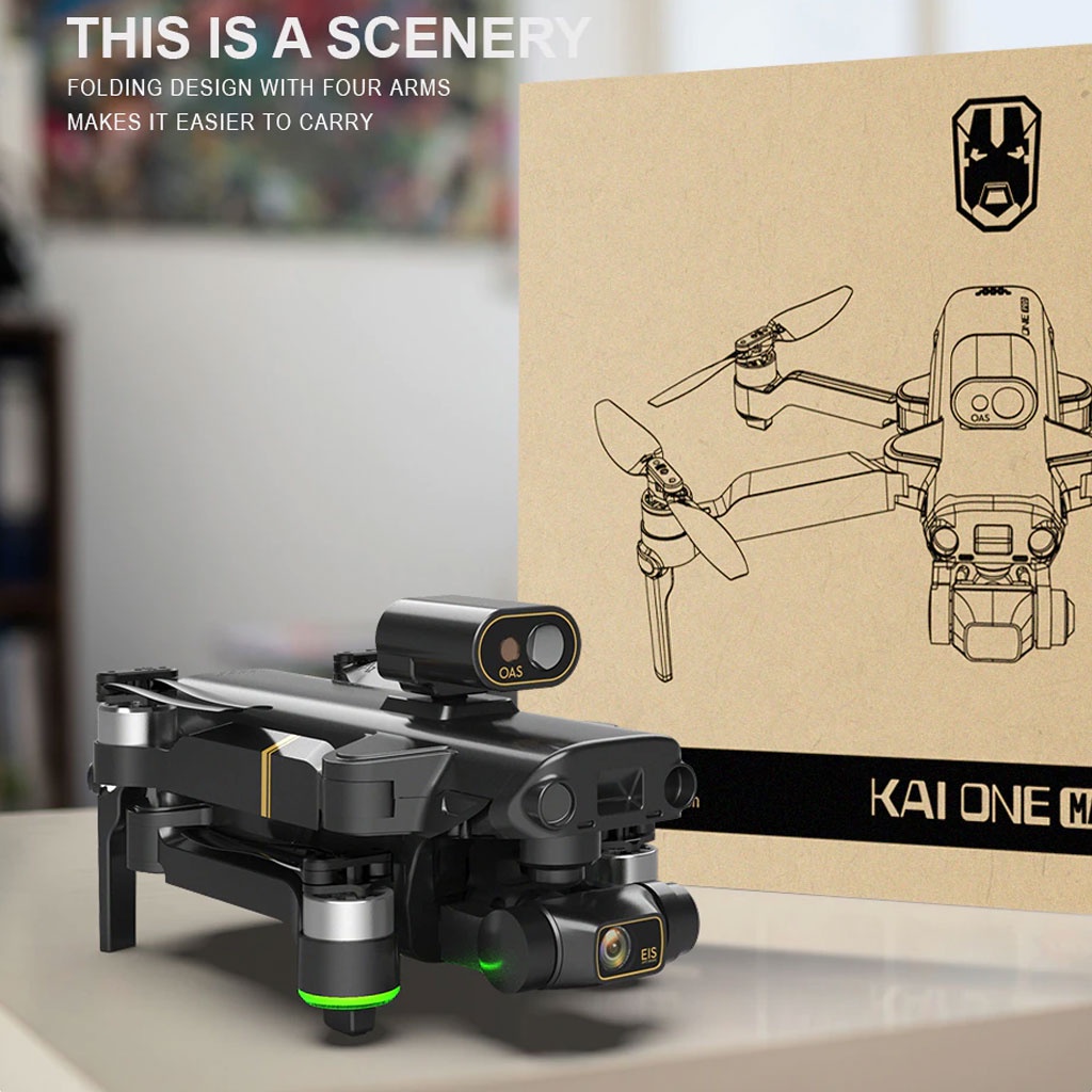 Flycam Camera 8k Kai One Max Cảm Biến Chống Va Chạm, Định Vị GPS, Chống Rung Điện Tử Và Gimbal, Động Cơ Không Chổi Than