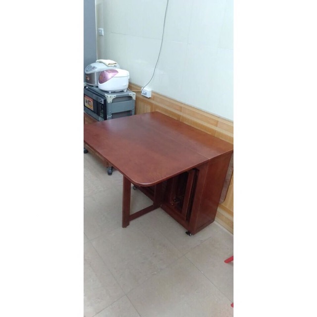 Bàn ăn Thông Minh gỗ Sồi xếp gọn