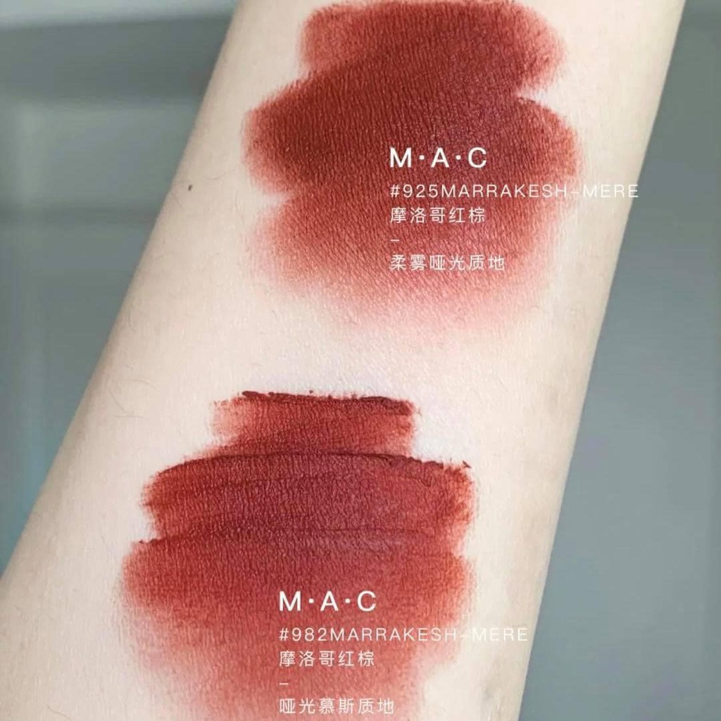 CHÍNH HÃNG - Son MAC powder kiss màu 925 Marrakesh mere kem và thỏi