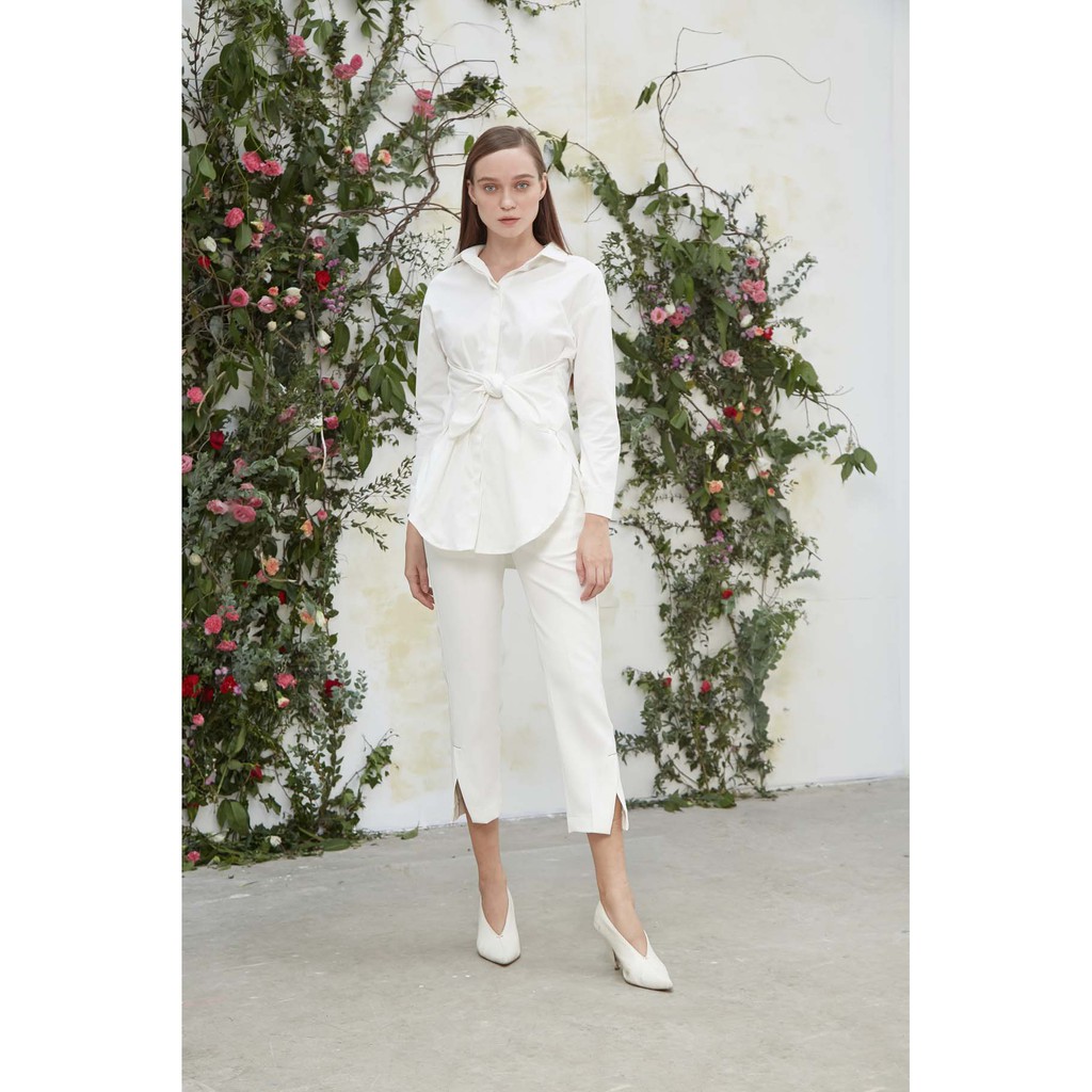 COCO SIN - Áo Sơ Mi Trắng Thắt Nơ