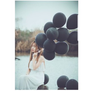 Set 50 cái bong bóng màu đen