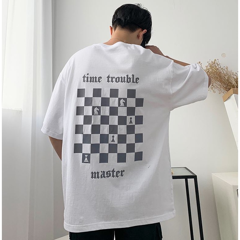 Áo thun tay lỡ nam nữ oversize bàn cờ D127 moonzshop | BigBuy360 - bigbuy360.vn