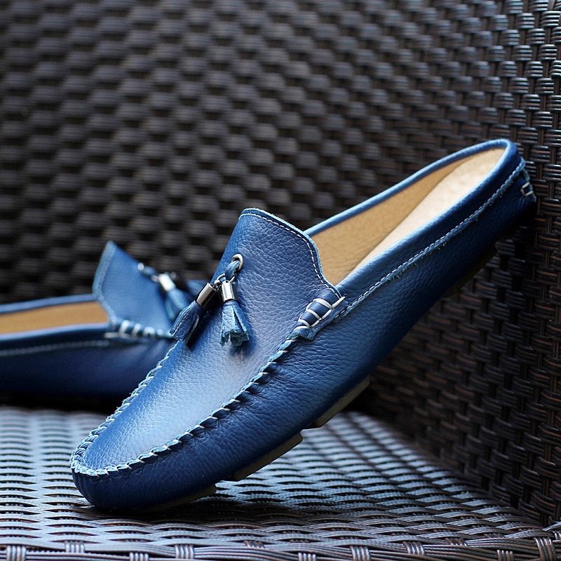 Giày Lười Da Nam Sục Nam Hè Thoáng Khí Mát Chân Da Bò Mềm Êm Chân FSGD16