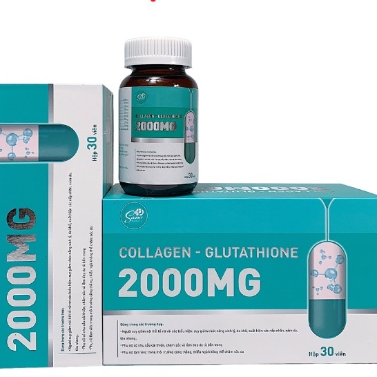 Viên Uống Trắng Da Mờ Nám GLUTATHIONE 2000 - Viên Uống COLLAGEN Trắng Toàn Thân Giảm Nám Mờ Nếp Nhăn
