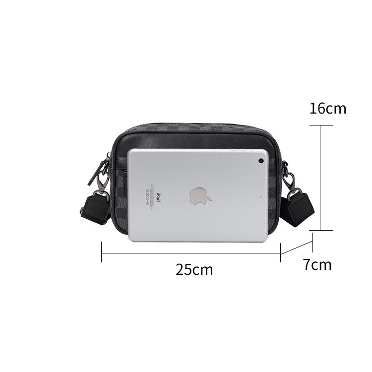 Túi đeo chéo kiểu ngang da ipad MÀU ĐẬM da loại 1 đẹp dẻo mịn CD3 GSR Shalla  K501