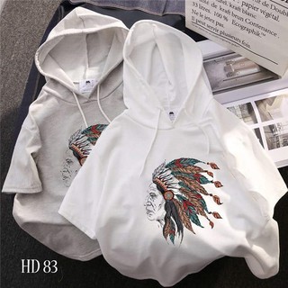 Áo thun HOODIE UNISEX TAY LỠ CÓ NÓN hình thổ dân