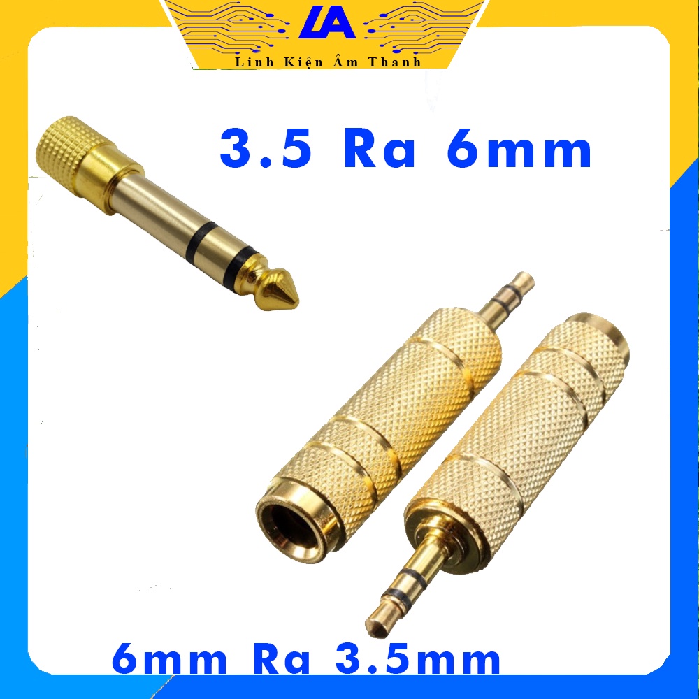 Jack Đầu 6mm Ra Đầu 3.5mm Đầu Chuyển 3.5mm Ra 6mm