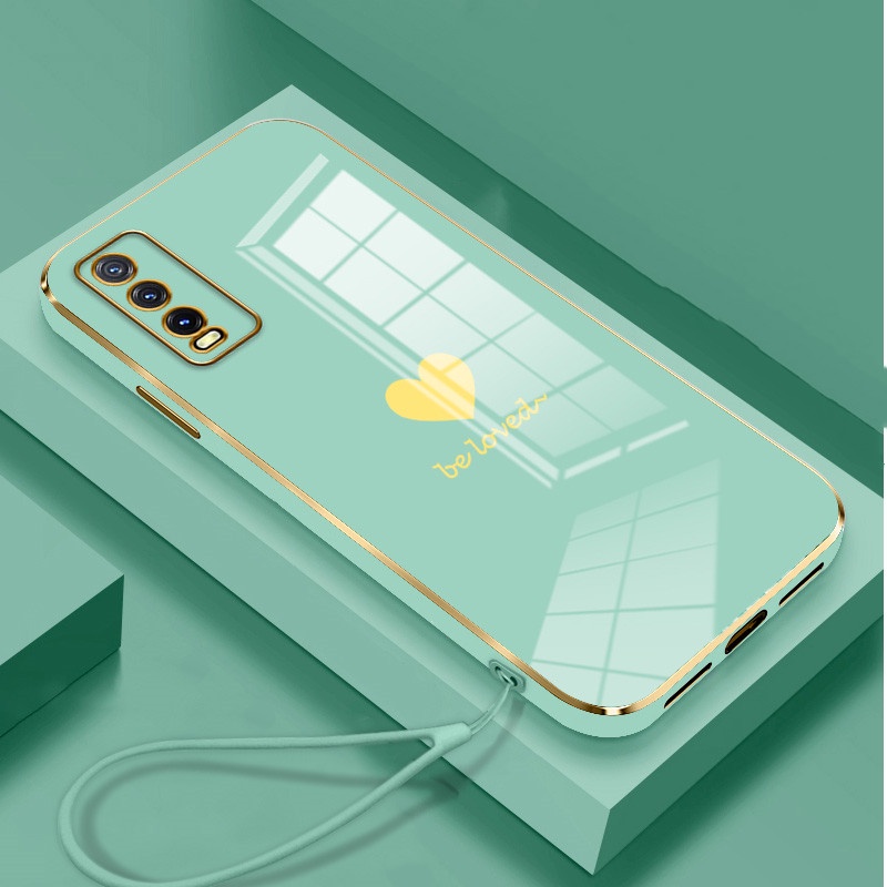 Ốp điện thoại siêu mỏng mạ điện hình vuông cho VIVO Y20i V11i Y50 Y30 Y93 Y91C Y20S Y12S Y20 S1 Y30i