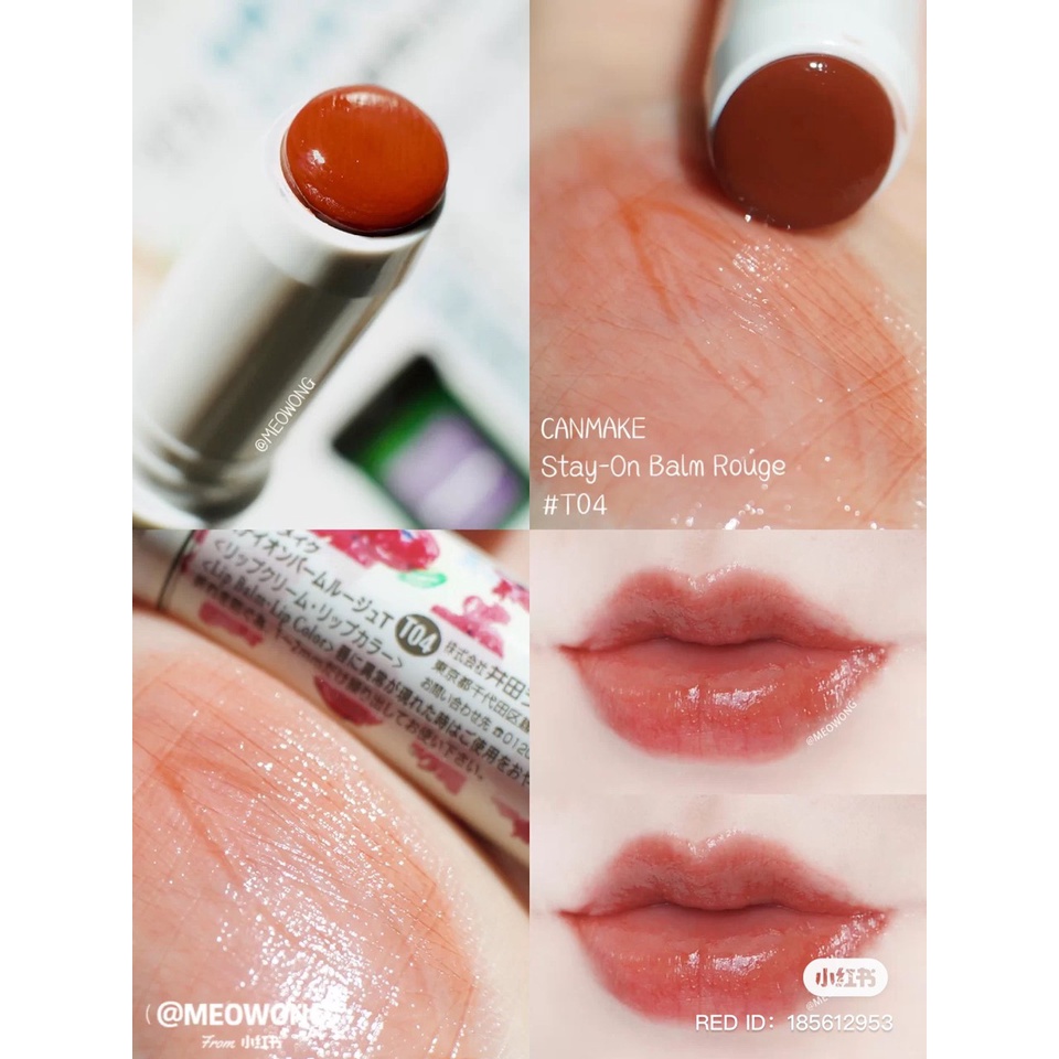 Son dưỡng CANMAKE Lip Balm Stay On Balm Rouge