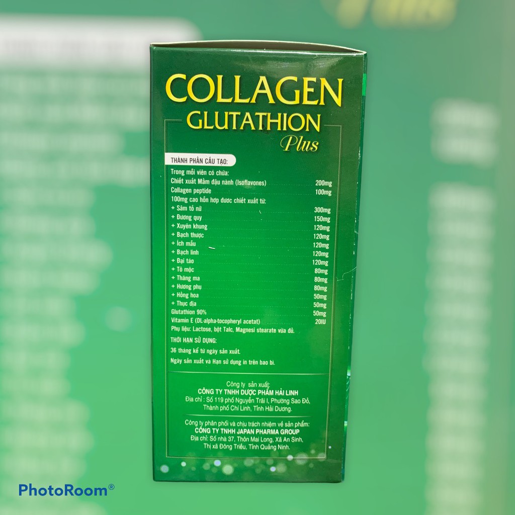 Viên uống đẹp da Collagen Glutathion Plus chiết xuất mầm đậu nành | Thế Giới Skin Care