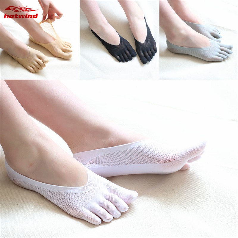 Cặp vớ silicone ngắn tàng hình thiết kế chống trượt cho nữ