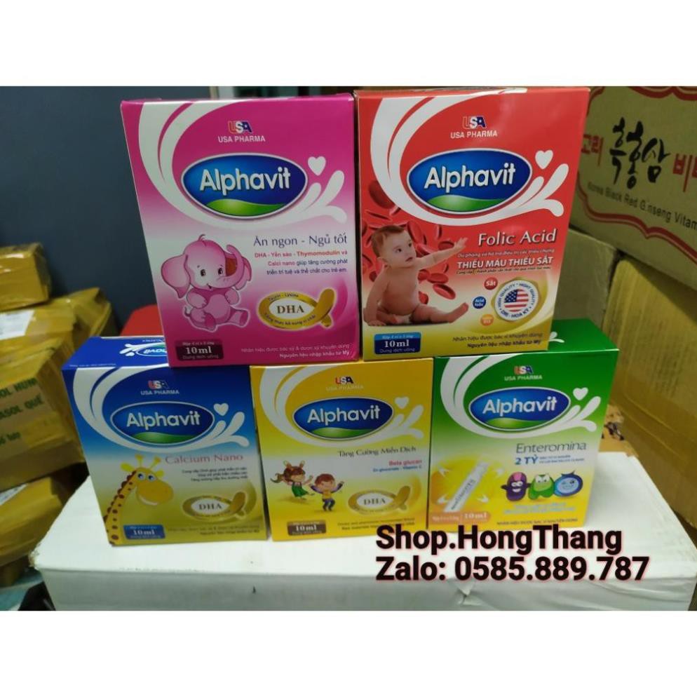 Alphavit Ăn Ngon Ngủ Tốt bổ sung sắt, bổ sung canxi, tăng cường miễn dịch, tăng hấ thụ, mát gan giải độc