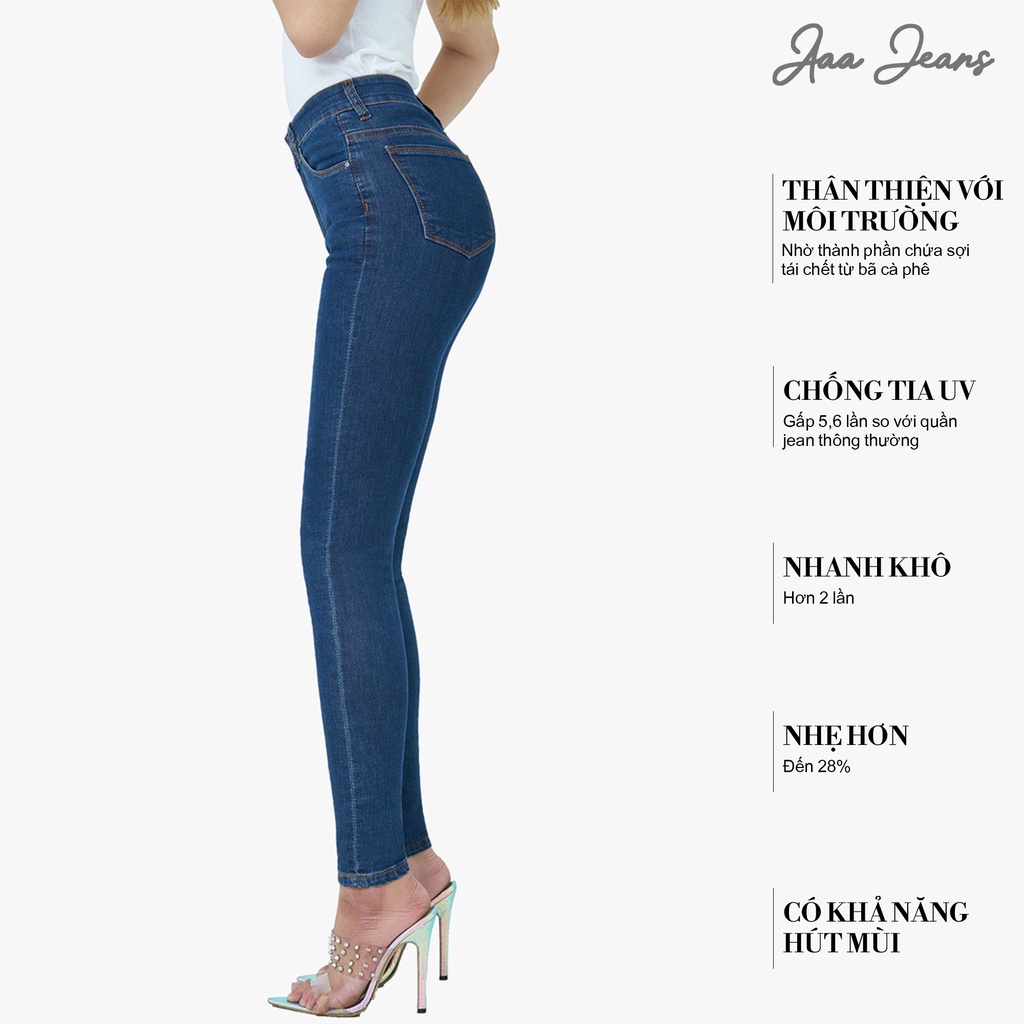 Quần Jean Pha Sợi Cà Phê Aaa Jeans Dáng Skinny Lưng Cao - Ucsd Coffee