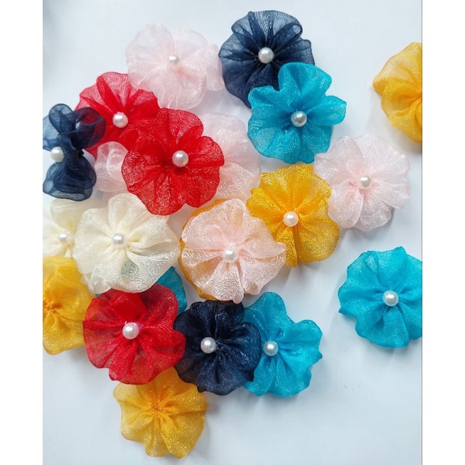 Set 10 hoa voan 4cm (H138)