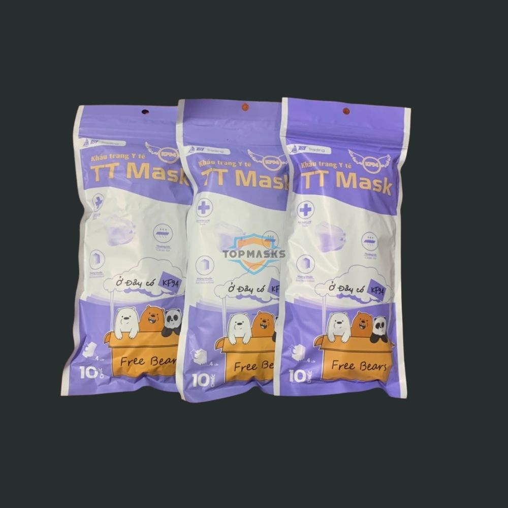 Khẩu trang y tế trẻ em, khẩu trang cho bé KF94 KIDS, công nghệ hàn quốc - 4 lớp kháng khuẩn - set 10 cái | BigBuy360 - bigbuy360.vn
