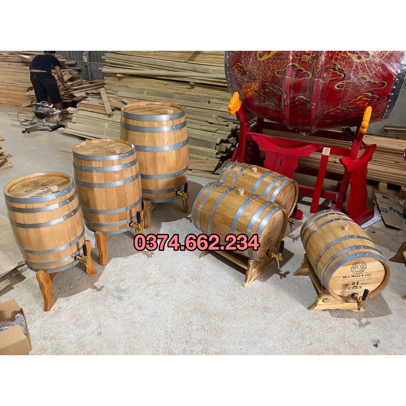 Thùng ngâm rượu gỗ sồi đỏ 30 Lít, thùng gỗ sồi ngâm rượu