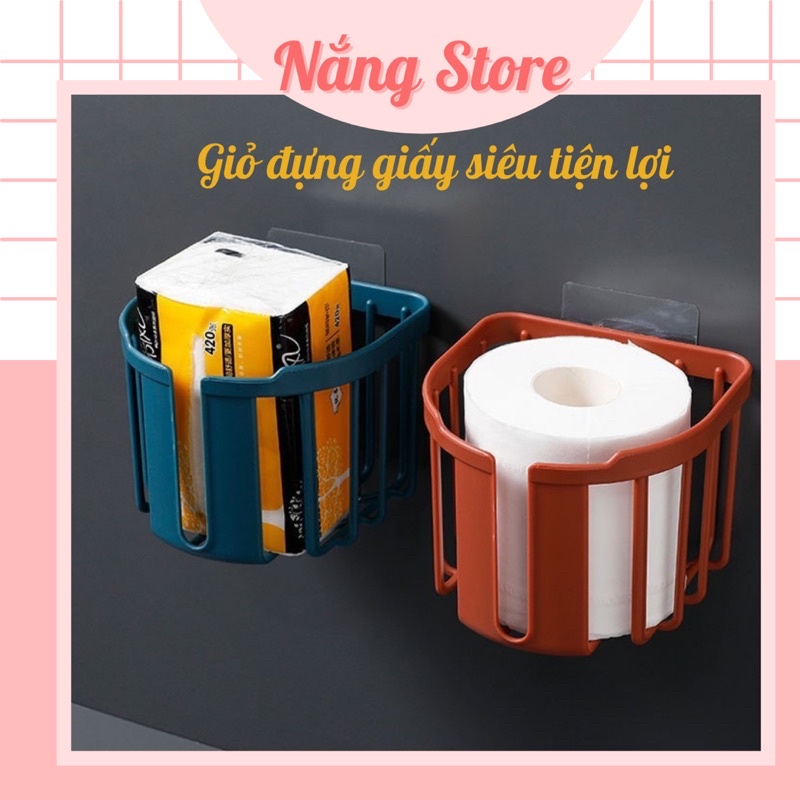 Giỏ treo tường đựng giấy phòng tắm phòng bếp siêu tiện lợi Nắng Store