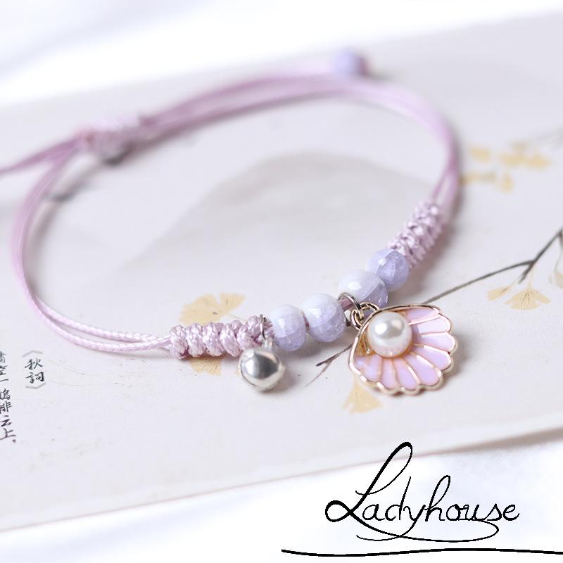 Vòng đeo tay chuỗi hạt hình sao biển/ vỏ sò dễ thương đơn giản thời trang cho nữ