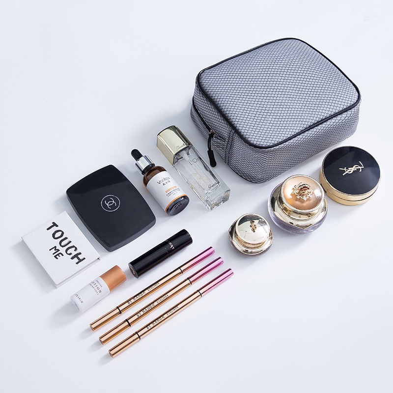 Túi EVA đựng mỹ phẩm đồ giặt giũ có kẹp lưới sức chứa lớn chống thấm nước du lịch