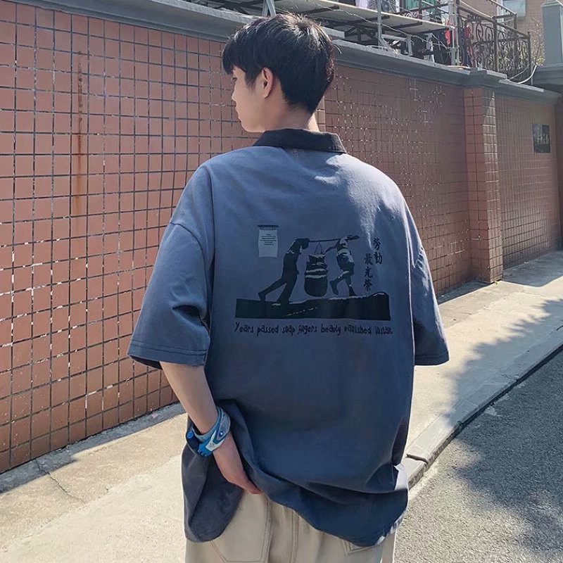  Áo thun tay ngắn có cổ phong cách Hàn Quốc hợp thời trang cho nam | BigBuy360 - bigbuy360.vn