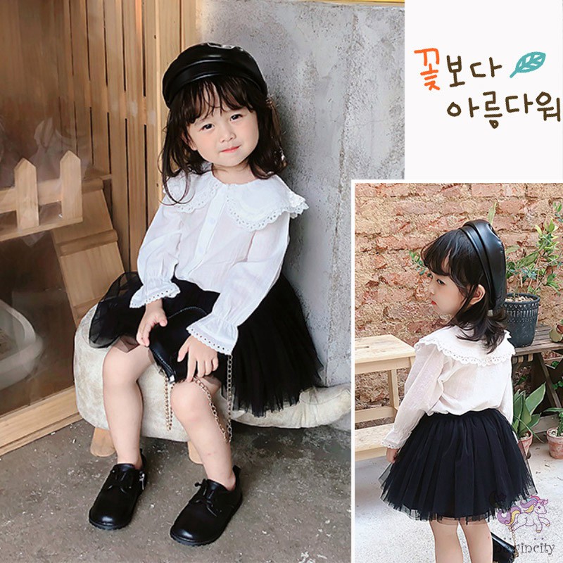 Áo Sơ Mi Tay Dài Kiểu Dáng Đáng Yêu Thời Trang Hàn Quốc Dành Cho Nữ