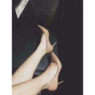 GIÀY CAO GÓT DA BÓNG MŨI NHỌN