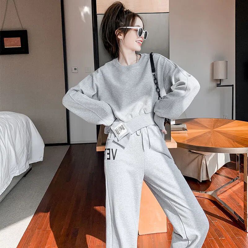 Bộ Đồ Thể Thao Dáng Rộng Phong Cách Phương Tây Thời Trang Xuân Thu Cho Nữ