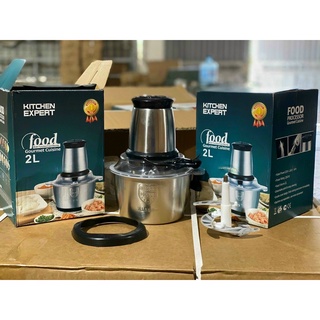 Máy xay thịt mini Ecozy cối inox đa năng say thịt chính hãng 2L máy xay cầm tay cao cấp