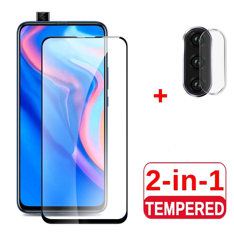 Huawei Y9s Tempered Glass Screen Protector For Huawei Y9s Y6s Y9 Prime Y7 Y6 Y5 Pro 2019 Full Glue Screen Protector &amp; Camera Lens Glass Protector