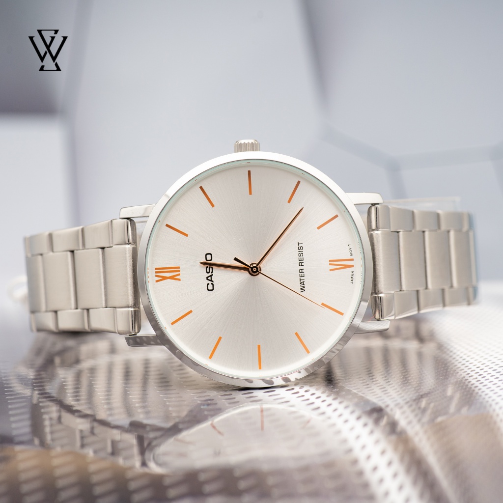 Đồng Hồ Quartz Nam Casio WATCHSTORE MTP-VT01D-7BUDF Thiết Kế Kính Khoáng 40mm, Dây Kim Loại, Vỏ Thép Không Gỉ