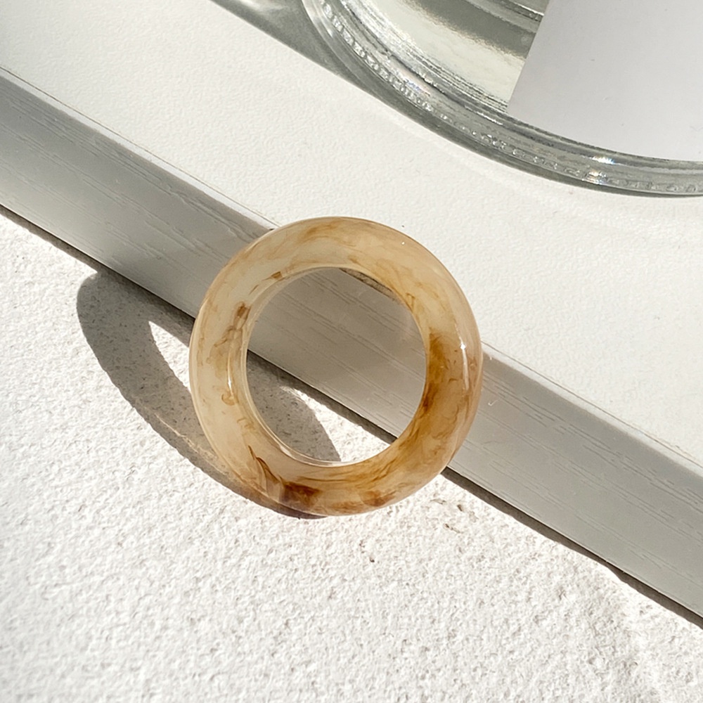 Nhẫn Acrylic Trong Suốt Họa Tiết Hình Học Phong Cách Hàn Quốc Cổ Điển Thời Trang Cho Nữ