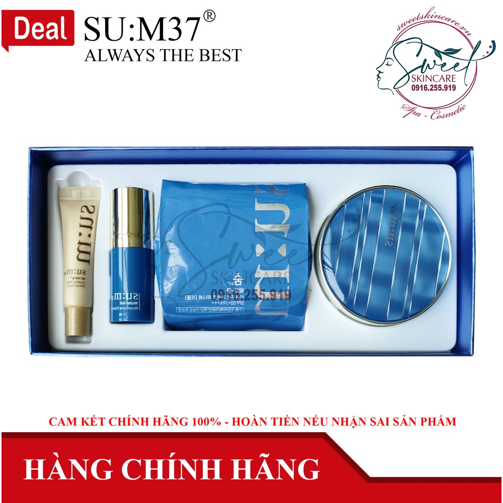 Sét phấn nước kiềm dầu Su:m37 Water Full CC Cushion Perfect[Sum37]