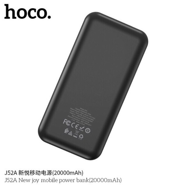 ⚡Mới⚡Pin Dự Phòng Hoco J52A J52 Bản Nâng Cấp 10000mAh - 20000mAh ✔️ Sạc 2 Thiết Bị Cùng Lúc - Hàng Chính Hãng