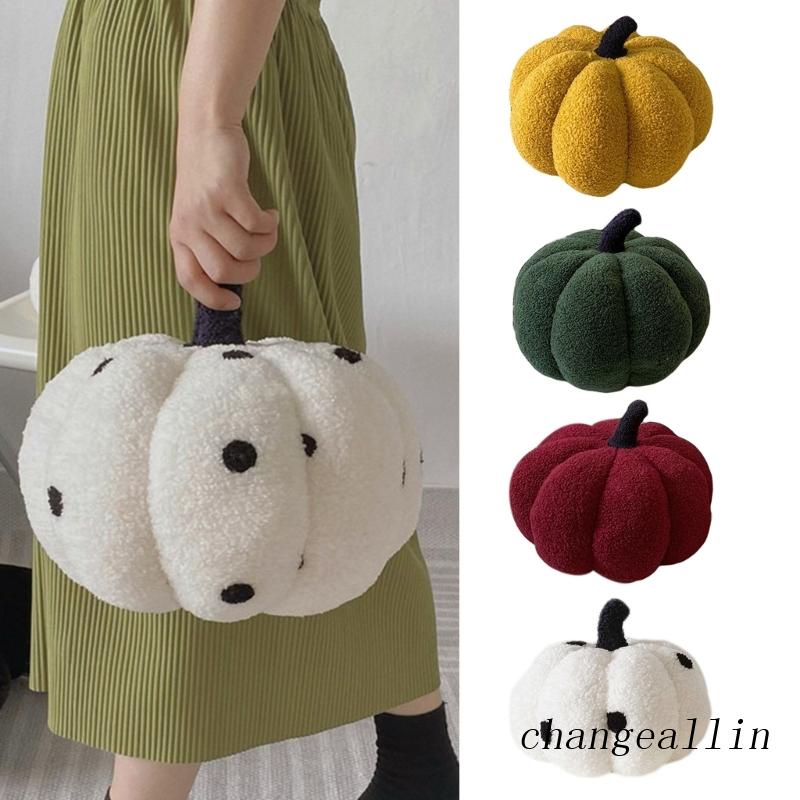 Gối Nhồi Bông Hình Quả Bí Ngô Mềm Mại Trang Trí Nhà Cửa