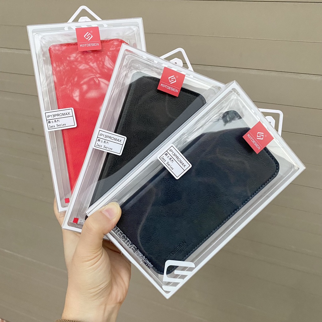 Bao da hãng KST Design Iphone 12/13/14/15/Pro/Max/Promax/Plus chất da siêu đẹp, có nam châm tự hút mặt điện thoại